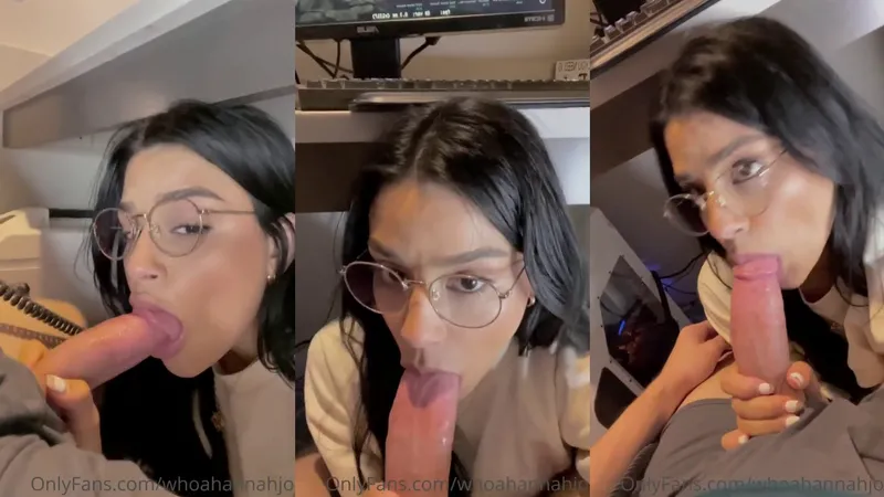 Hannah Jo Sucking My Dick Under Gaming Desk