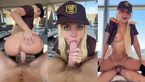 UPS Delivery Girl Trippie Bri Gets Creampied By Customer