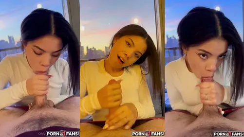 Shweetnlow Slurps On His Cock With a Beautiful City View