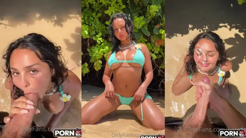 Kira Kattan Gets a Massive Facial On Tropical Beach