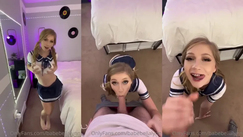Schoolgirl BabeBellaLynn Blowjob Video