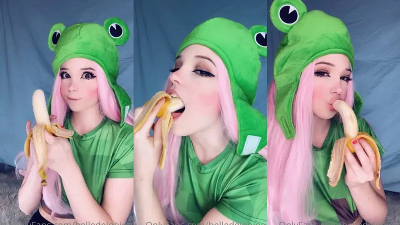 Belle Delphine Sucking A Banana