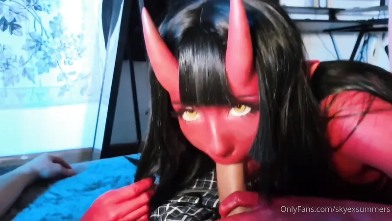 Asian Demon Girl Loves A Nice Dick Inside Her - Skye Summers