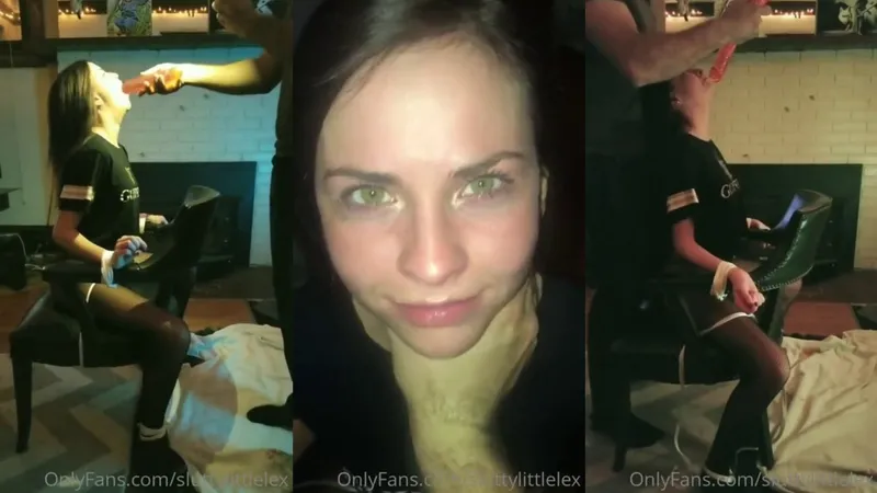 Making My Wife Deepthroat A Huge Dildo In Rough BDSM Sex - Lilbuttlex