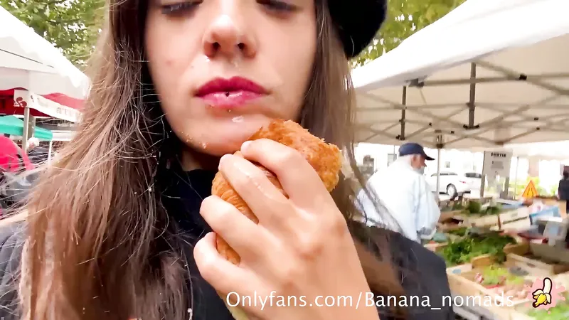 Spanish Amateur Banana Nomads Blowjob and Public Cumwalk In France