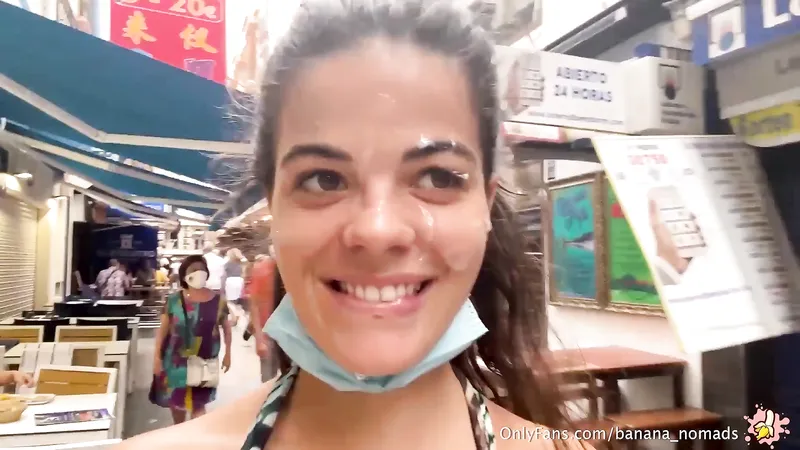 Spanish Girl Dana Damon Blowjob and Public Cum Walk In City Center