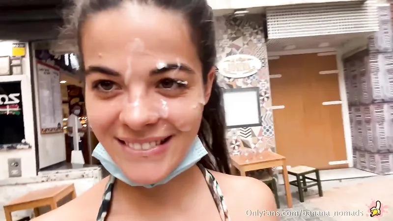 Spanish Girl Dana Damon Blowjob and Public Cum Walk In City Center