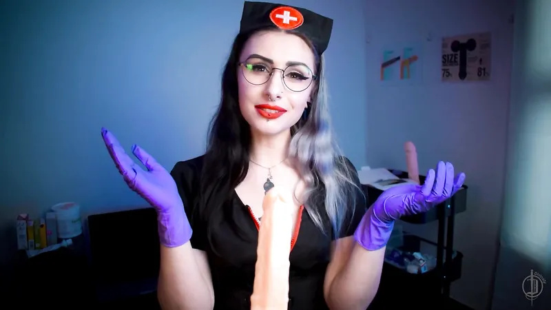 British Nurse Aestra Azure Handjob With Massive Cumshot