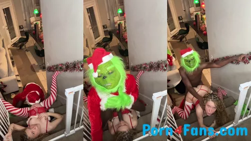 Preggo Blonde Sno Marie Grinch Xmas Parody