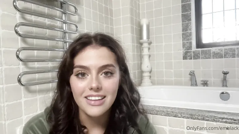 Emily Black Bathroom Solo Pleasuring Herself