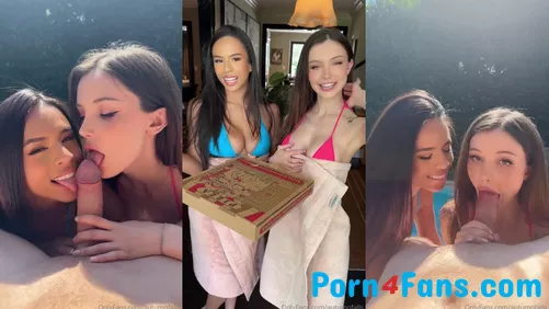 Dainty Wilder and Autumn Falls Sex With The Pizza Delivery Guy