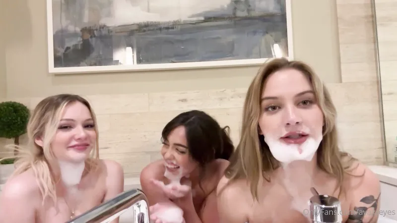 Social Media Hotties Sierra Rain and BFFs Teasing Your Hard Cock