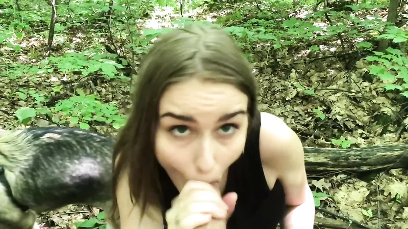 Ummmbrella Outdoor Blowjob In The Woods
