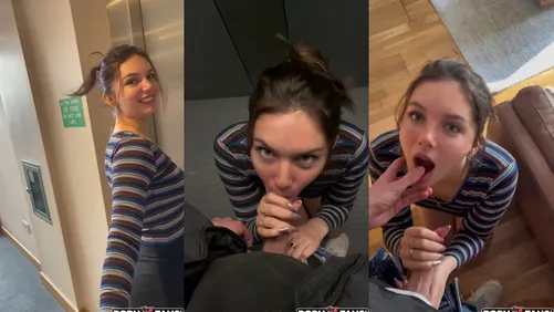 JoseyDaniels Leaked Risky Elevator Blowjob