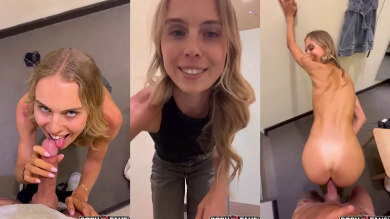 Sarah Scarlette Risky Sex In Public Dressing Room
