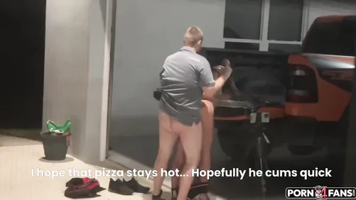 Britt Fit Gets Fucked By REAL Pizza Delivery Guy