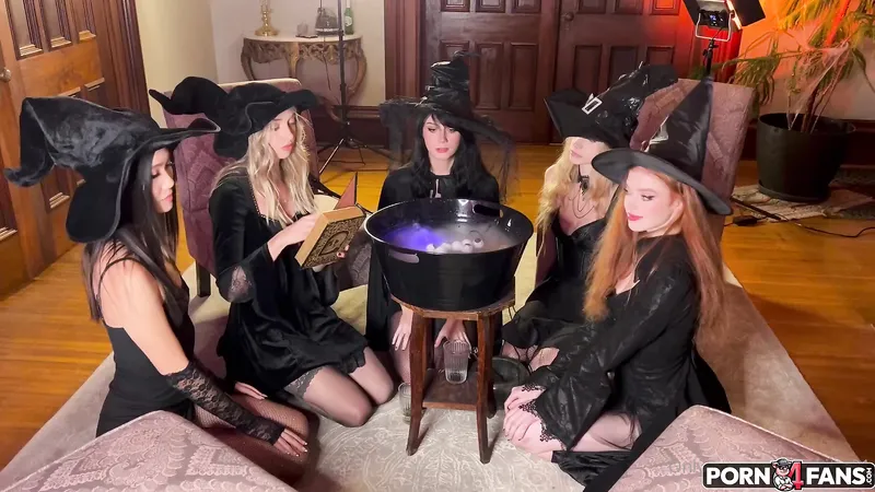 Lesbian Witches Have an OF Orgy